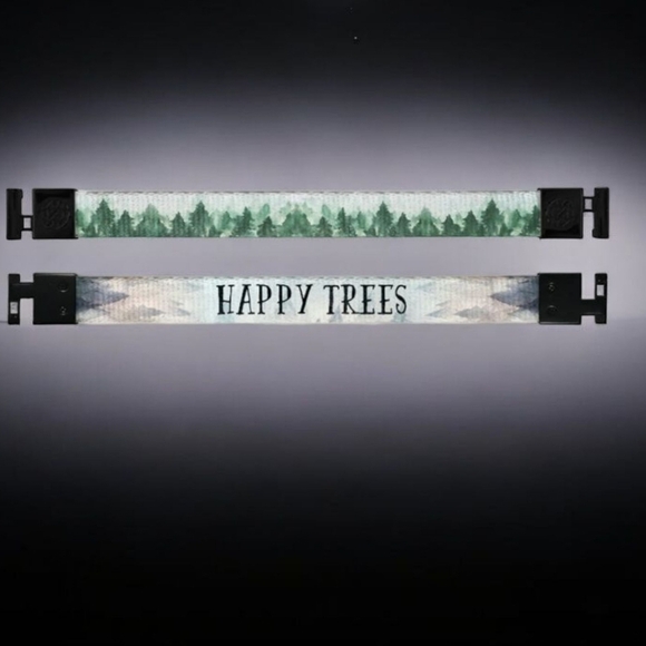 Zox *Happy Trees* Forest Print Imperial Wristband Size Medium - Picture 1 of 11